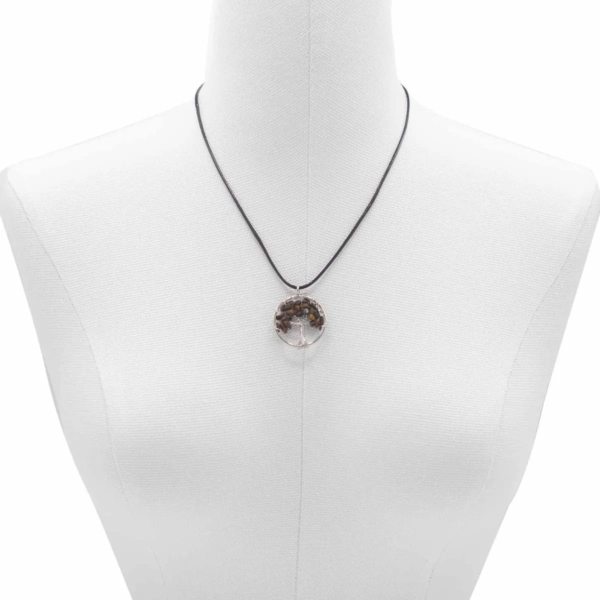 Tree of Life Pendant - Tiger Eye
