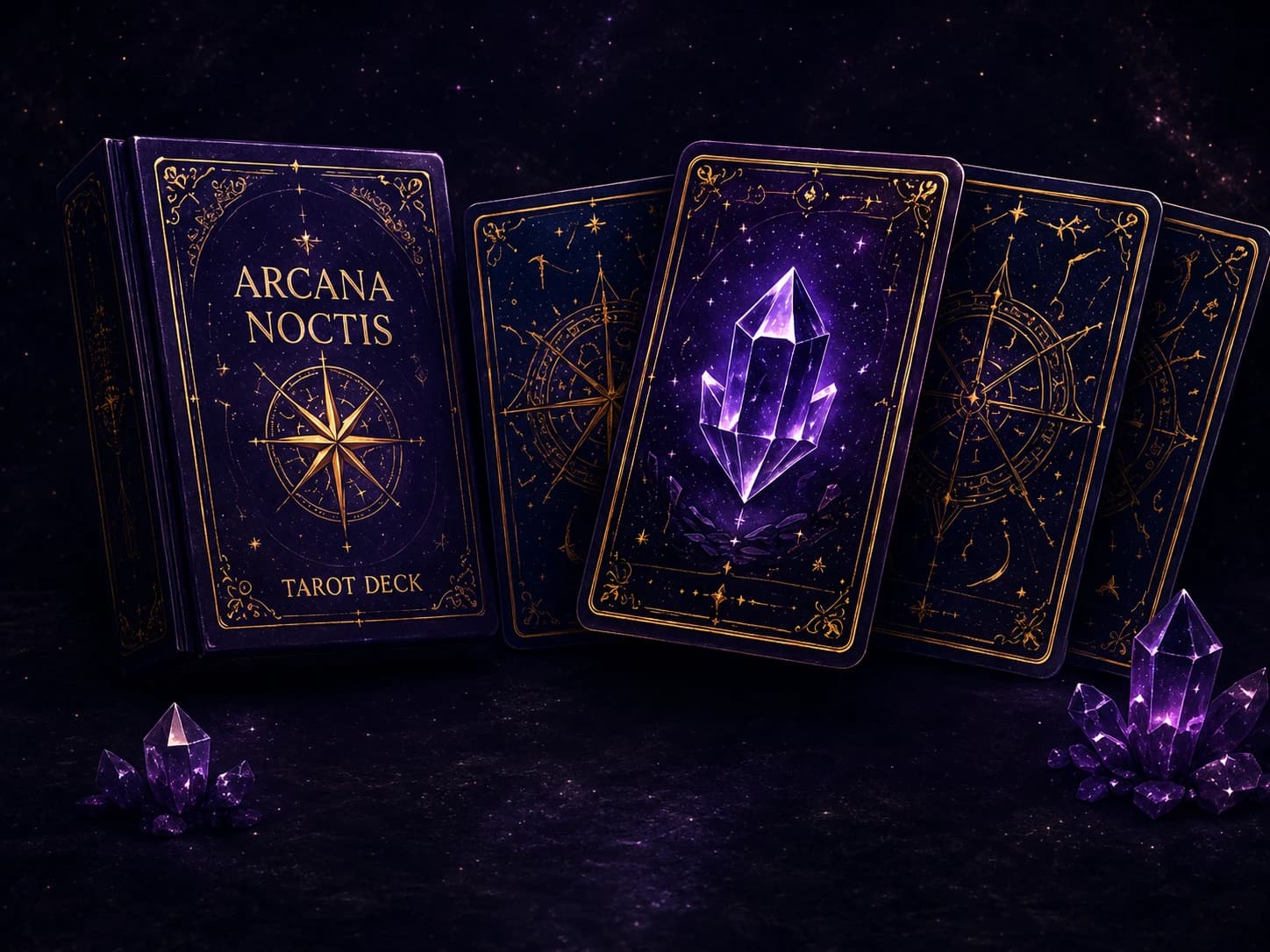Collectible Arcana Noctis tarot cards and rare deck treasures